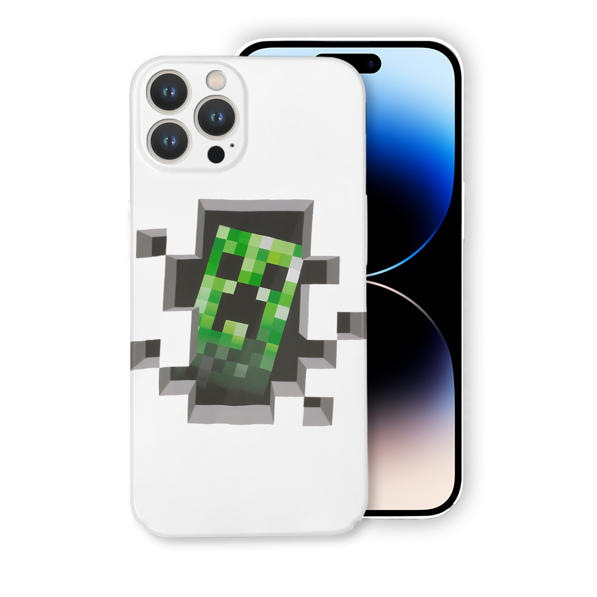 （画像用） マインクラフト ブロックの世界 Minecraft MC Block world 【iPhone 14シリーズ対応】ハードケース